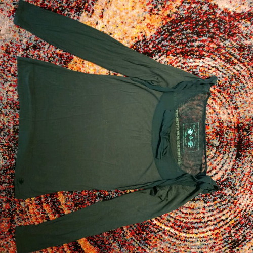Pepe Jeans long-sleeve women's blouse no Small like new, green