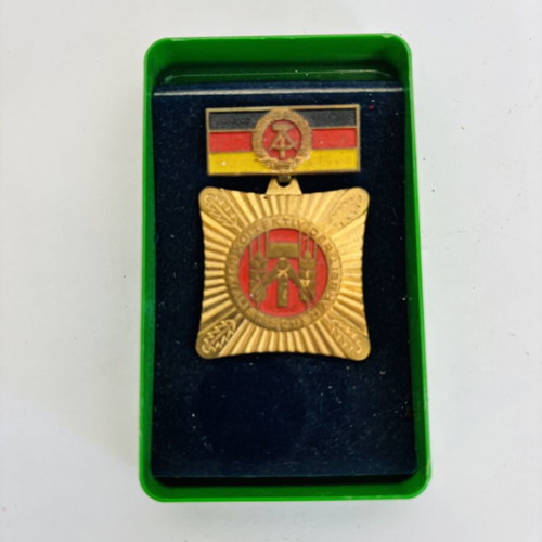 DDR East Germany Medal used with box vintage collectible