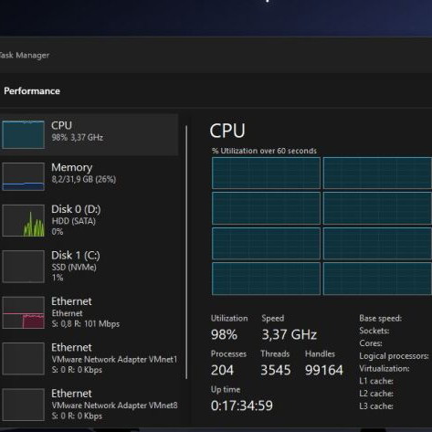 AMD Ryzen 7 2700 processor, 8 cores, 16 threads, AM4 socket