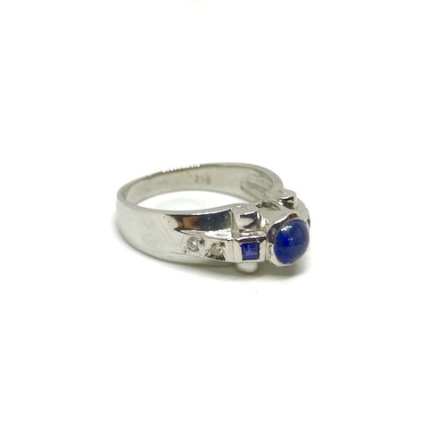 18k ring with sapphires and brilliants new