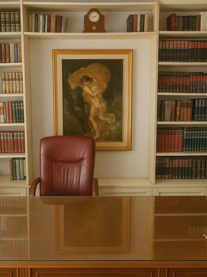 Μεγάλη βιβλιοθήκη μεταχειρισμένη, ξύλο μασίφ, μπεζ, με ράφια