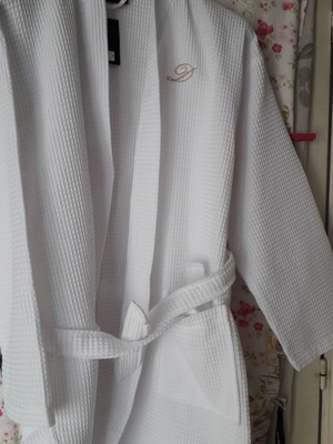 Bagno Milano white cotton bathrobe new