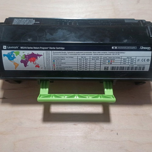Lexmark 501 toner used, empty for MS310 MS312