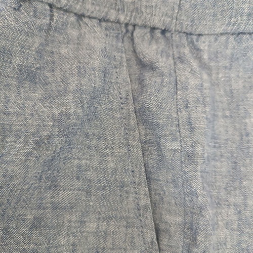 ZARA cropped linen-style pants gray-blue XL