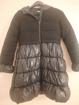 Παιδικό μπουφάν Benetton για κορίτσι 10 ετών σαν καινούργιο, σκούρο μπλε