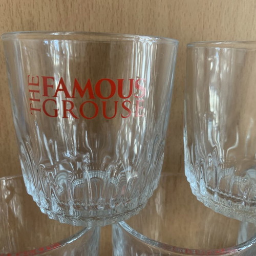 The Famous Grouse whiskey glasses set of 5 like new