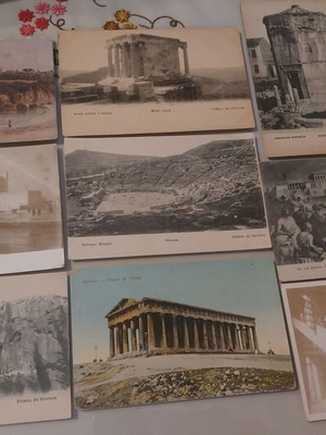 Ελληνικά επιστολικά δελτάρια με βασιλικά οικόσημα, σετ 9 από 1900-1930