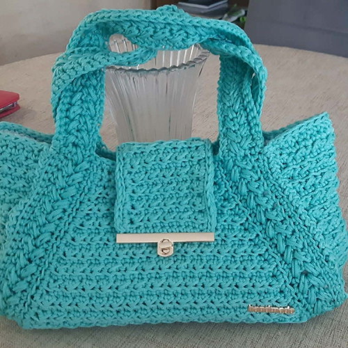 Aqua Serenity Shoulder Bag New Handmade