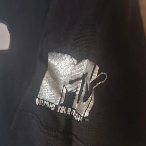 Zara MTV T-shirt, medium, black and grey