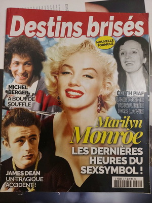 Списание Destines Brisés като ново, корица с Мерилин Монро