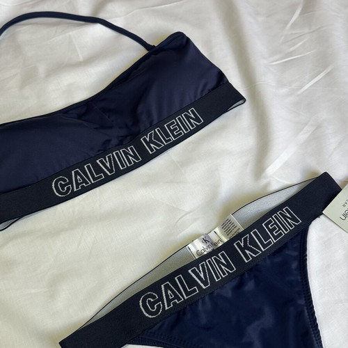 Calvin Klein women's blue swimsuit set size Medium new