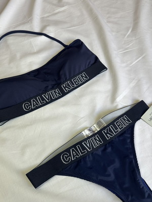 Calvin Klein women's blue swimsuit set size Medium new