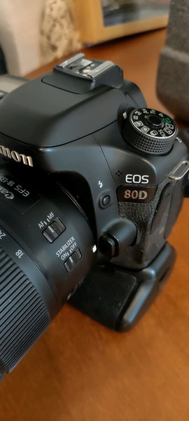 canon eos 80D + battery grip + gibal dji Ronin essential kit