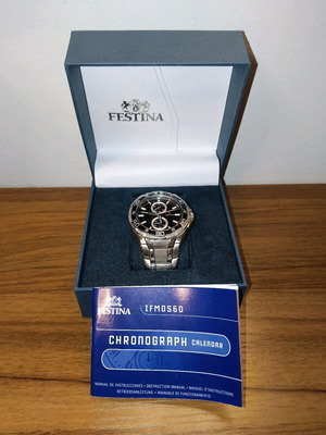 Festina Chrono F16663 σαν καινούργιο ανδρικό ρολόι ασημί