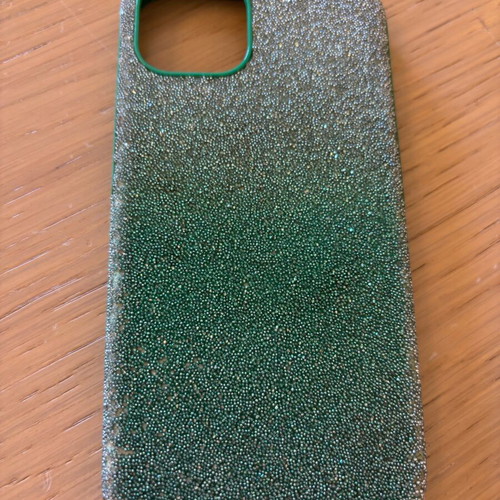 iPhone 13 Swarovski case used, green