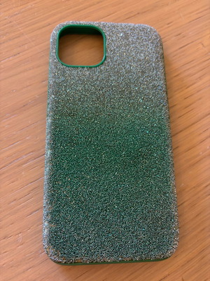 iPhone 13 Swarovski case used, green