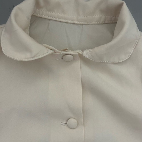 Vintage kids blouse used with pleated sleeves, beige