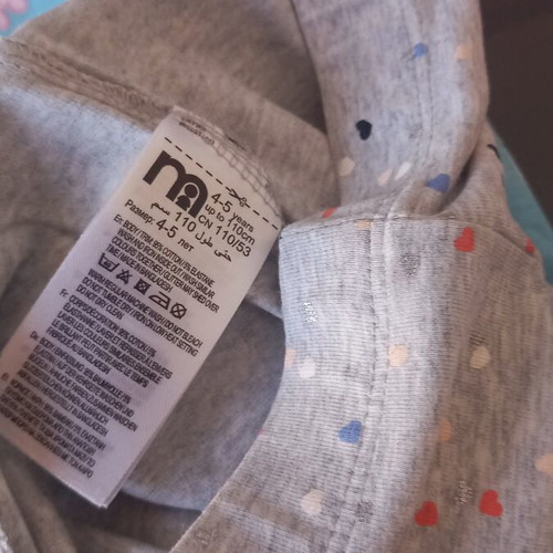 H&M girls' outfit pack 2 tops and 2 leggings 4-6 years like new