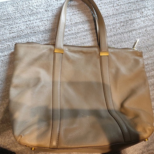 Coccinelle leather handbag beige like new