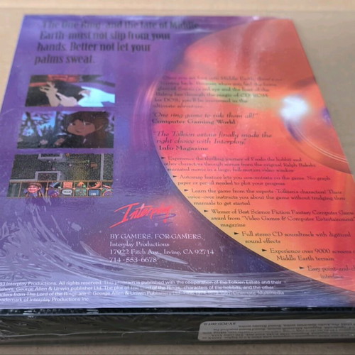 The Lord Of The Rings PC CD-ROM sealed, Big Box