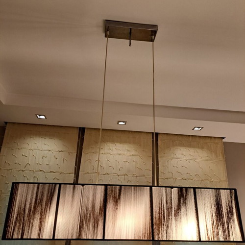 Modern dining light like new with rectangular design