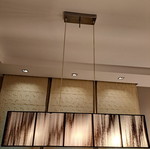 Modern dining light like new with rectangular design