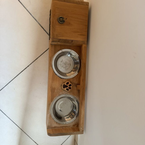 Wooden feeder and waterer handmade, used