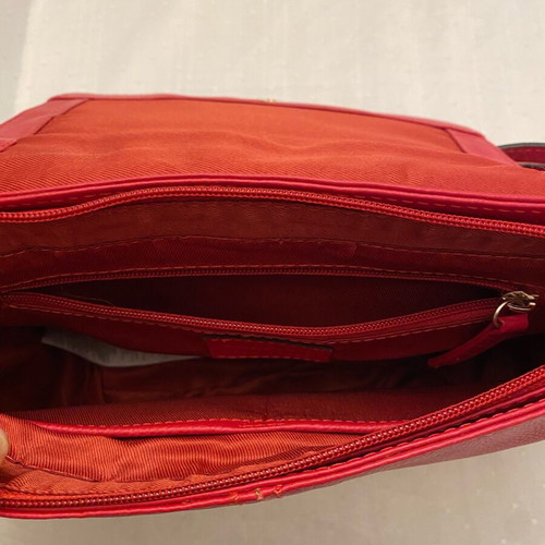 Carpisa red leather shoulder bag new
