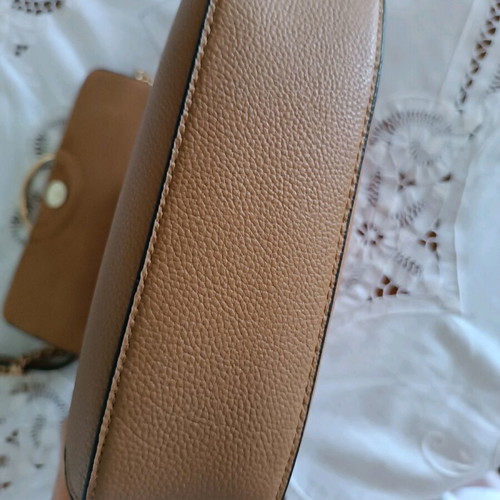 H&M crossbody bag with suede leather and gold chain, like new