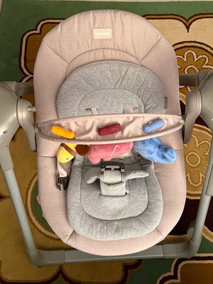 Inglesina Wave baby bouncer used, beige gray for 0+ months