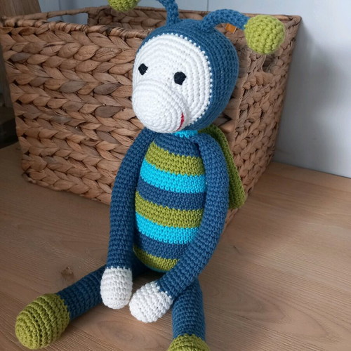 Zouzouni handmade knitted ladybug doll 40 cm new
