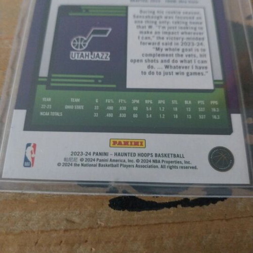 Brice Sensabaugh Panini Haunted Hoops rookie card like new