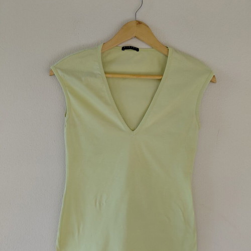 Sisley top, size S, 95% cotton, green