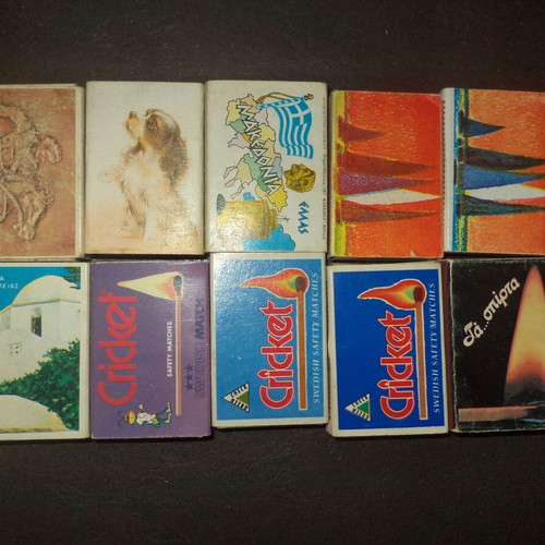 Matchboxes used, pack of 10 different empty