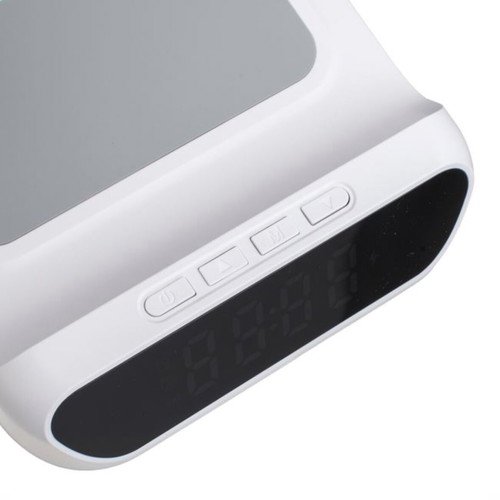 Alarm clock with wireless Qi charging 15W 3 in 1