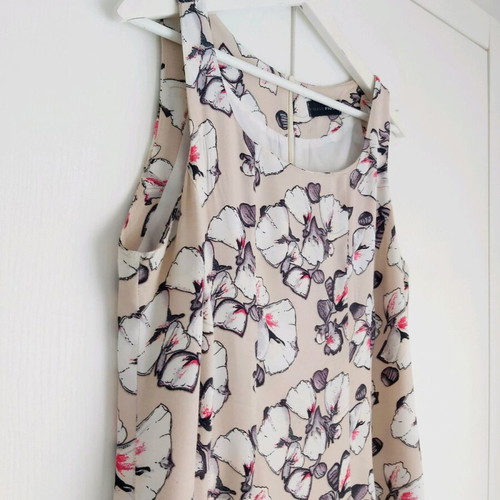 Fidele dress used, size M 38 10, beige floral viscose