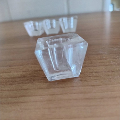 Minimal candlesticks set of 4 used