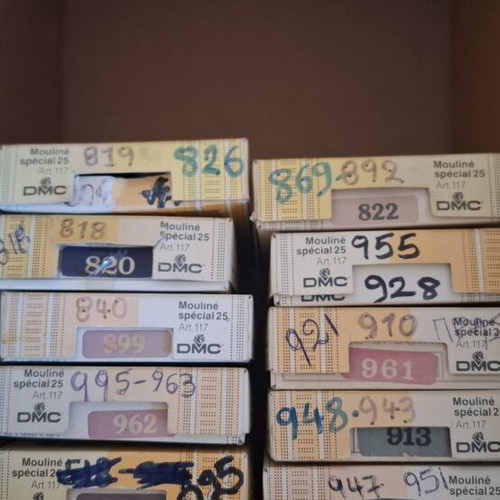 DMC mouline embroidery threads, new, assorted codes