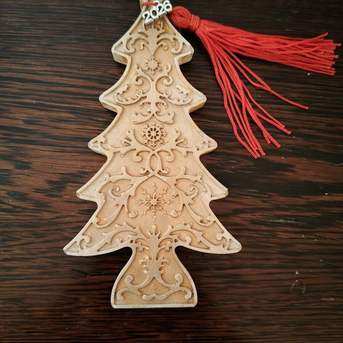 Ceramic Christmas tree charm new