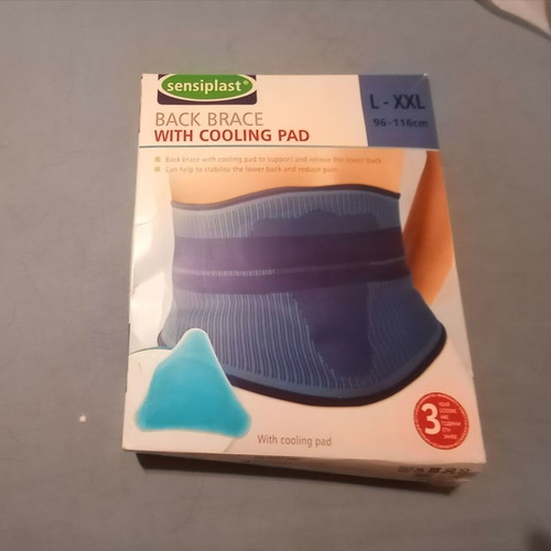 Sensiplast back brace with cooling pad, size L-XXL