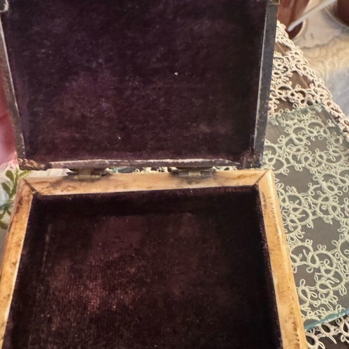 Box from Middle East or India used, iron and brass with bone