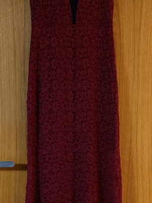 Maxi dress new, burgundy lace with lining by owtwo