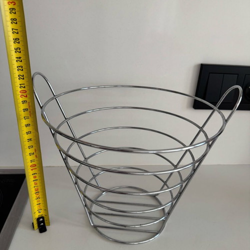 Fruit bowl XL like new, inverted cone shape with handles