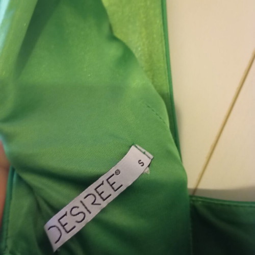 Desiree satin mini dress like new, green with bows
