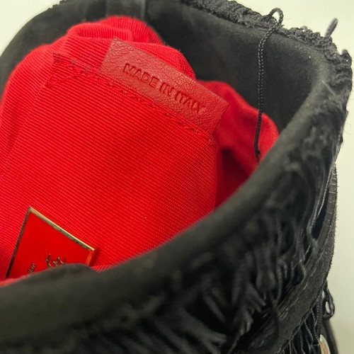 Christian Louboutin crossbody suede bag like new, black