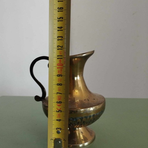 Vintage brass decorative jug used, 50 years old