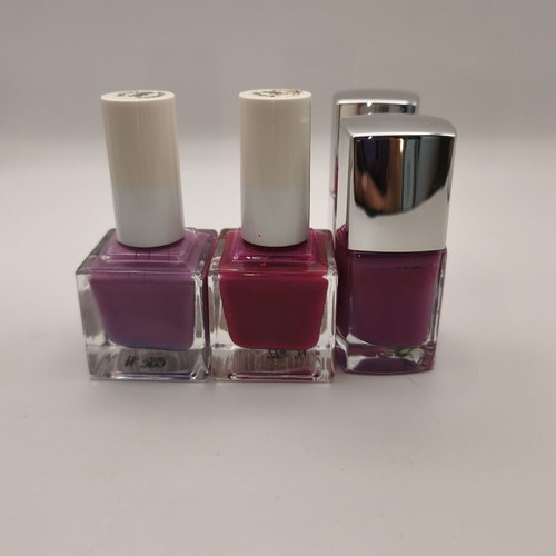 Nail Polish Set used with KIKO Milano and Biolife purple and fuchsia shades