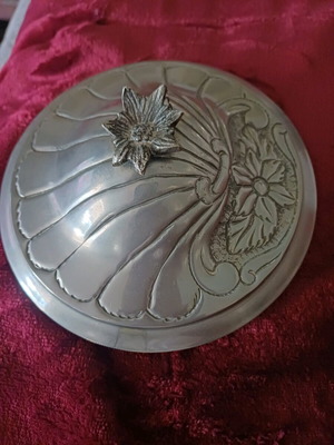 Silver-plated fontaniera used, diameter 15cm