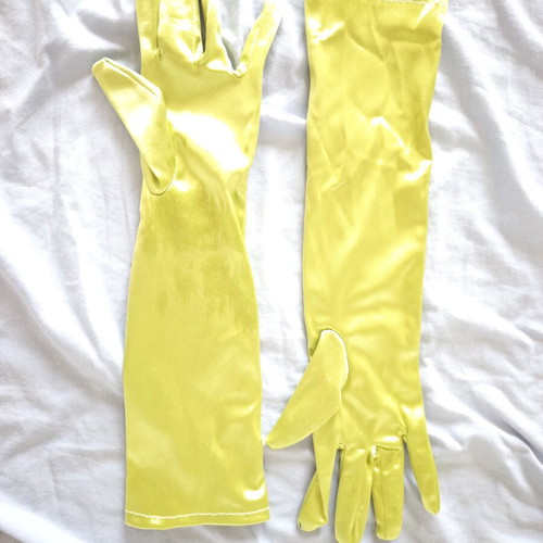 Gloves light green elbow-length like new, worn once