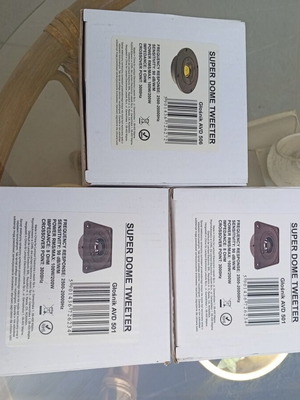 Tweeters Titanium Dome AVD-501 και AVD-506 καινούργια, σετ 3 τεμαχίων